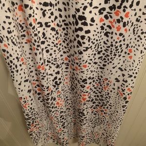 Maxi leopard print cotton dress w/ pockets